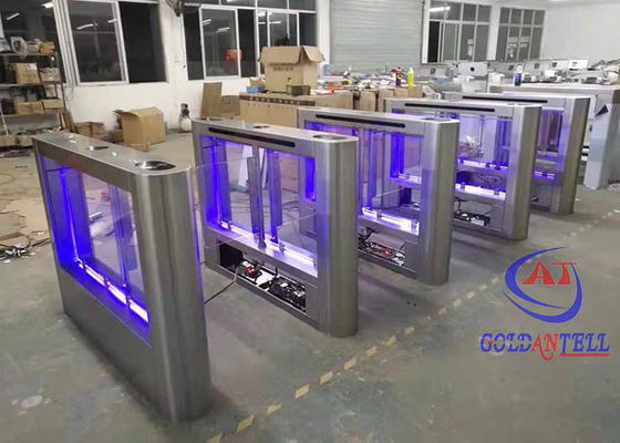 Intelligent RFID Card Flap Turnstile Gate High Speed Fingerprint Swing Barrier Gate