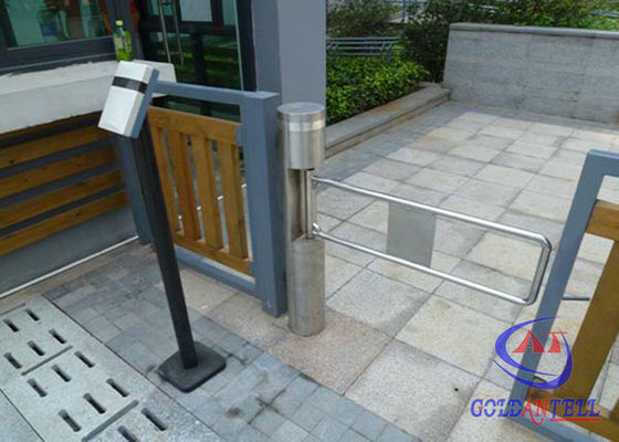 RFID / IR Sensor Cylinder pedestrian barrier gate For Residential Community
