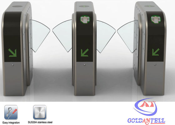 DC24V retractable Controlled Access Turnstiles wirh card reader identification equipments