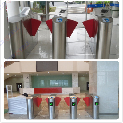 RFID Flap Barrier turnstile security gate with Voice Prompt and alarm function