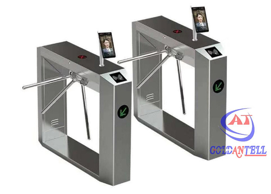 RFID Reader Automated Security Gates 3 Arm Pedestrian Facial Scanner Waist High Turnstile