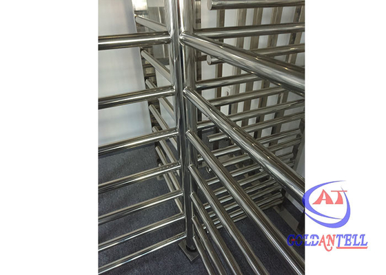 Anti Collision RFID Fingerprint Full Height Turnstile SUS304 Four Arm Gate