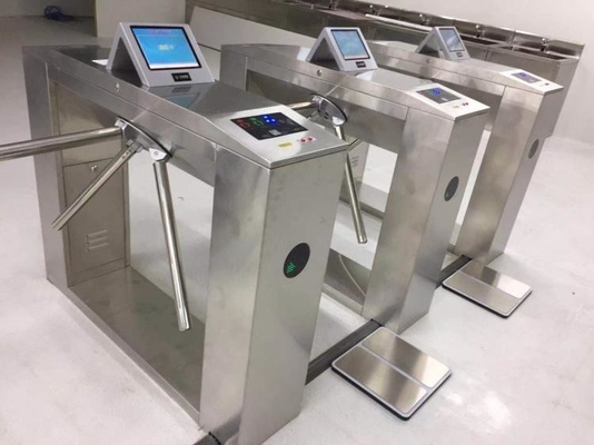 Indoor Pedestrian ESD Access Turnstile Gate IP54 SUS304 Material For Lab / Facotry