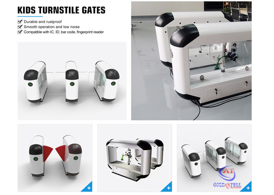 RFID Card SS304 Facial Swing Barrier Gate For School kindergarten Amusement Park