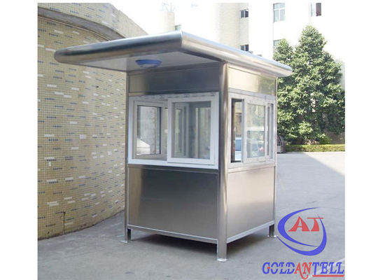 Rumah Kamar Penjaga Prefab Stainless Steel Dengan Atap Besar