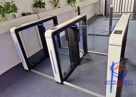 Pintu Putar Kontrol Akses Warna Putih Kustom, Gerbang Kecepatan Penghalang Ayunan Lewat Cepat