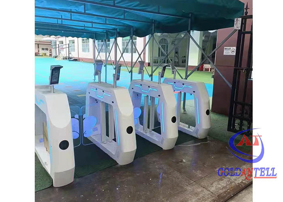 Pintu Putar Gerbang Kecepatan Bi - Directional Dengan Pembaca Wajah Kode Batang Komunikasi TCP IP