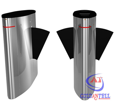 Masuk Keluar Kartu RFID / Sidik Jari / ESD Tester Flap Barrier Turnstile Sistem Kontrol Otomatis