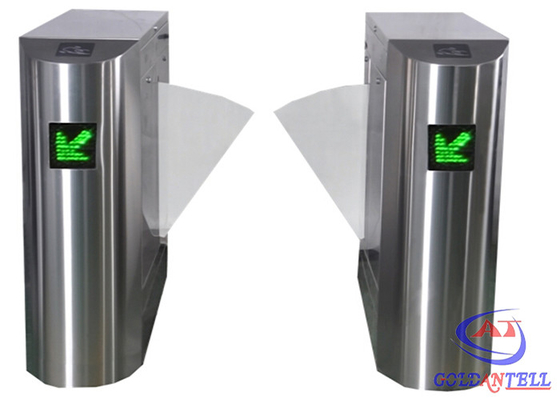 Gerbang Penghalang Flap yang Dapat Ditarik Stainless Steel, Pintu Putar Kontrol Multi Akses dua arah
