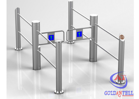 Otomatis Fleksibel Running Swing Turnstile Stainless Steel Tahan Lama untuk Toko, Supermarket