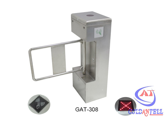 Gerbang Penghalang Swing Stainless Steel Tahan Lama RS485 Port Turnstile Barrier Gate