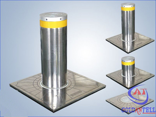 Bollard Keamanan Hidraulik Manual Kustom, Pemblokir Jalan Otomatis Stainless Steel