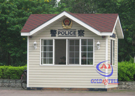 Rumah Penjaga Prefab Polisi Keamanan Dengan Ruang Di Dalam Yang Cukup Dan Peralatan Lengkap