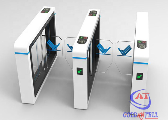 Pameran Olahraga Pintu Masuk Pintu Masuk Otomatis Gym Dengan Kartu RFID Sidik Jari Kode QR
