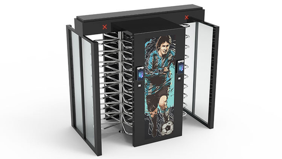 Kartu RFID Kode QR Sidik Jari Wajah Pintu Putar Tinggi Penuh Untuk Stadion Luar Ruangan IP62