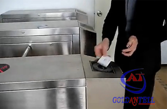 Kecepatan Pass Cepat Fleksibel Untuk Sistem Kontrol Kartu RFID / Gelang Dengan Pintu Putar Penghalang Otomatis Automatic