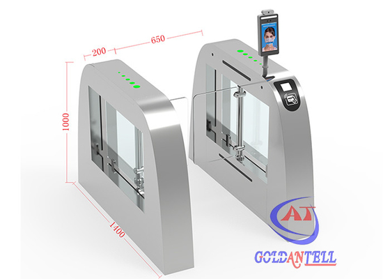 Gerbang Pintu Putar Ayun Motor Servo Berkecepatan Cepat Dengan Kamera Pengenalan Wajah Layar 8 Inch