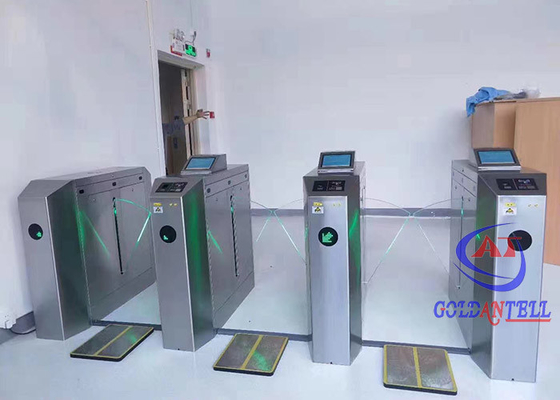 Anti Panic Pedestrian Turnstile Gate LED Traffic Lights Bimbingan Sistem Gerbang Pintu Putar ESD