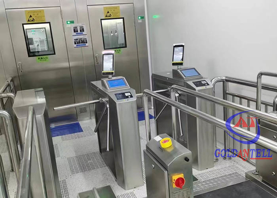 QR Code Fingerprint Face Recognition Turnstile ESD Security Dengan Kamera Termal