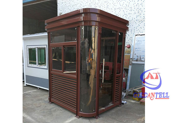 Kotak Penjaga Keamanan Warna Merah / Putih Satu Orang Guard House 15 Tahun Seumur Hidup