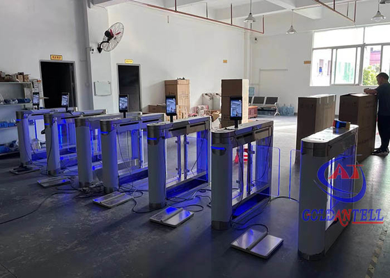 Kebisingan Rendah TCP IP Flap Gate Turnstile Kontrol Akses Multifungsi
