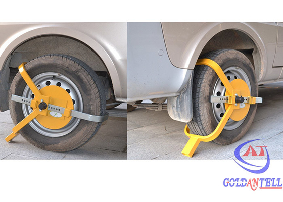 Jarum duri ganda 10 Inch Car Wheel Clamp untuk trailer, Bahan Baja A3