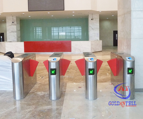 Baja Kecepatan Tinggi Bi directional supermarket Turnstile Pembaca Kartu RFID dengan Sensor IR