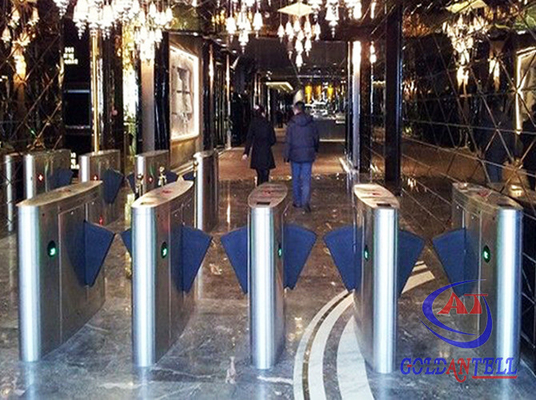 Pintu masuk keamanan Flap Barrier Gate / Pintu putar tinggi penuh sidik jari