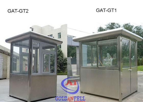 Gudang kotak penjaga Bingkai Stainless Steel / Stan Penjaga Keamanan Prefab Bergerak