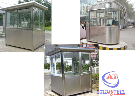 Pintu panel sandwich Struktur Baja Prefab Security Sentry Box yang Tahan Lama