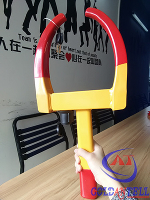 Lukisan merah lebar disesuaikan dijual penjepit roda aman untuk sepeda motor atau SUV atau Van Kecil