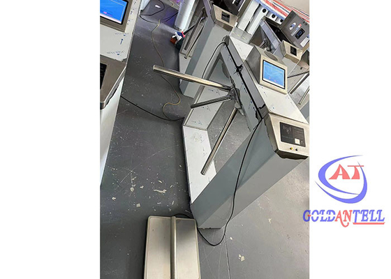 Sistem Absensi Elektronik ESD Gate Stainless Steel Revolving Tripod Turnstile Gate