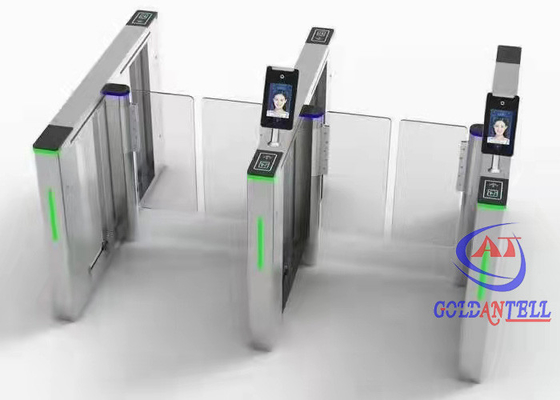 Buzzer Alarm Fastlane Turnstiles Pemindai Sidik Jari Motor Servo Tanpa Sikat Untuk Kantor