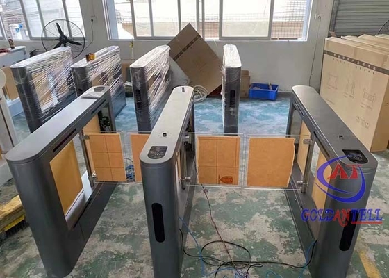 Pintu Putar Mekanis Stainless Steel Pintu Putar Kontrol Akses Jalur Ganda Untuk Supermarket