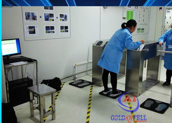 Android ESD Turnstile Gate System Tablet Layar Sentuh 8 Inci Combo Pedal Pergelangan Tangan / Kaki