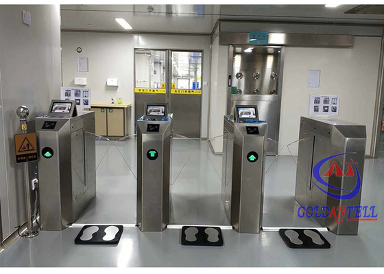 Konstruksi High End Flap Turnstile Gate Brush Motor Pintu Masuk Alarm Keamanan