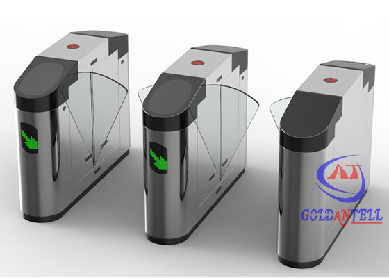 Pintu Putar Sidik Jari Otomatis Flap Barrier Gate Kontrol Akses RFID Untuk Bank / Hotel