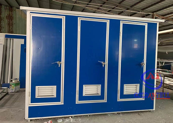 1.1 X 3.0 X 2.3 Meter Tiga Orang Toilet Kamar Mandi Loket Tiket Luar Ruangan Bergerak