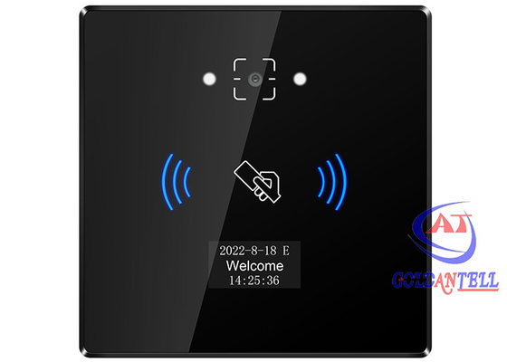 Layar OLED Tahan Air Sistem Keamanan Pintu Putar Linux Kartu RFID Kode QR Akses Cloud