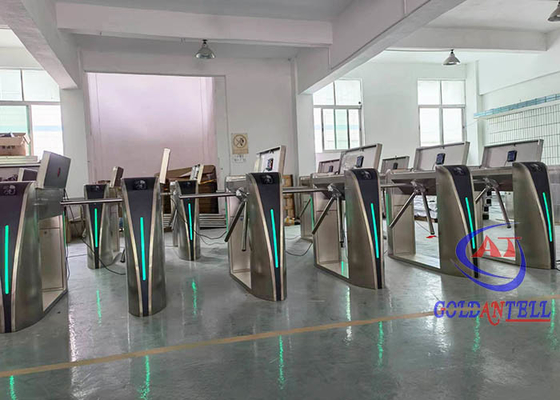 Pintu Putar Kontrol Akses Luar Ruangan Anti Karat Stainless Steel Dengan Lampu LED