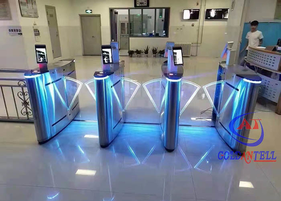 Flap Barrier Gate Otomatis Untuk Pintu Masuk Pejalan Kaki RFID Gedung Perkantoran