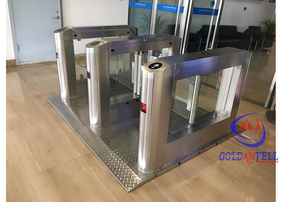 Sidik Jari Biometrik RFID Pintu Putar Gedung Kantor Kaca Pintu Putar