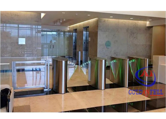 RFID Card Turnstile Face Recognition Flap Barrier Time Attendance System Dengan Alarm LED