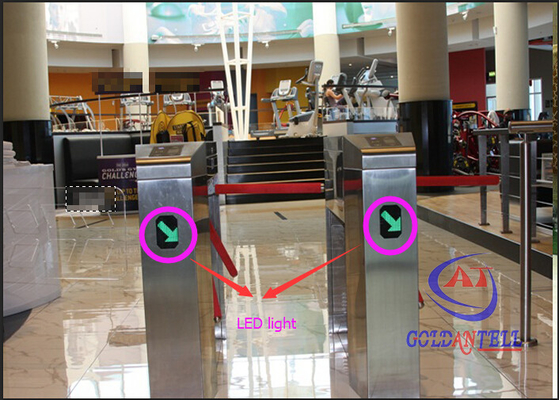 Gerbang Pintu Putar Tripod Otomatis Biometrik Setengah Tinggi Untuk Pintu Masuk