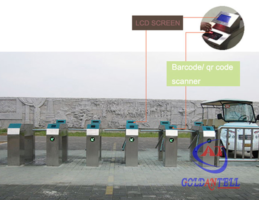 Mekanisme Kontrol Akses Pintu Masuk Tripod Turnstile Gate Barcode Reader Pintu Masuk Dan Keluar