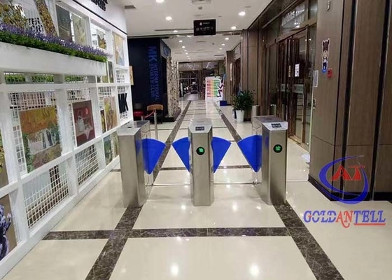 1 In 1 Out Automatic Flap Barrier Kontrol Akses NFC Gerbang Pintu Putar Pass Berkecepatan Tinggi