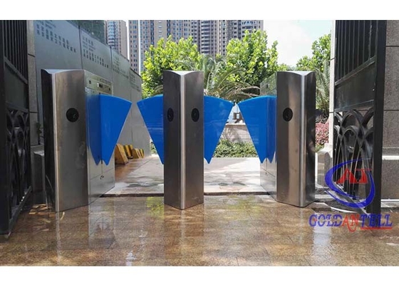 Biometrik RFID Flap Barrier Gate Otomatis Kecepatan Tinggi Ukuran Disesuaikan Untuk Taman