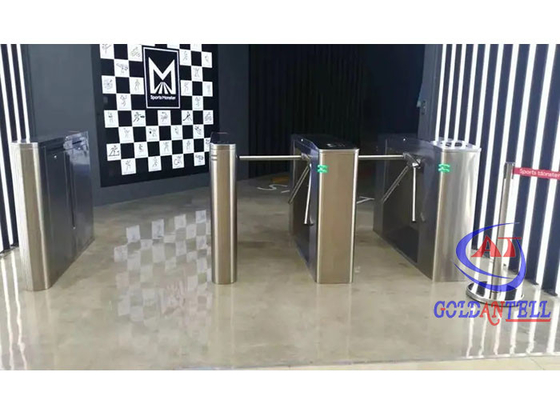 Keamanan Tinggi 110v Pedestrian Turnstile Gate Akses Control Dua Cara Untuk Gym