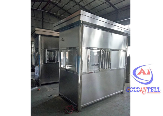 Full stainless steel Modular Ticket Booth Air conditioner Konfigurasi Penggunaan dekat laut