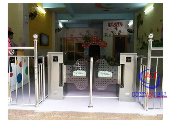 Store Swing Barrier Gate 600mm Lebar Flap Akses Control Kecepatan Gate Turnstile